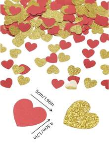 1入組情人節派對裝飾心型紙屑 - 彩色 - 查看 2