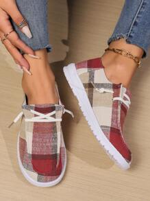 Của phụ nữ Giải trí , Thoải mái , Nhẹ , Một Chân Giày lười Với Đàn hồi Ban nhạc Trang trí Giày thể thao - Đỏ - Xem 3