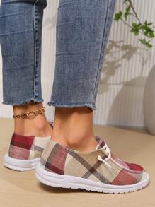 Của phụ nữ Giải trí , Thoải mái , Nhẹ , Một Chân Giày lười Với Đàn hồi Ban nhạc Trang trí Giày thể thao - Đỏ - Xem 2