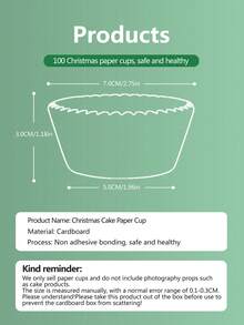 1套裝100個甜點紙杯附蛋糕杯墊,松糕紙杯和防油紙,適用於派對 - 彩色 - 查看 8