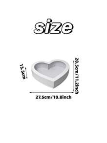 Diy 肥皂花玫瑰粉色心形禮盒,用於包裝鮮花、新娘中心裝飾、新娘淋浴派對家居房間裝飾 - 紅色盒裝 - 查看 2