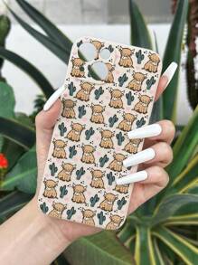 1pc Colorful Painted Western Style Printed Phone Case - Multicolor - View 2