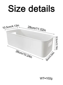 1pc Drawer Type Storage Box, Kitchen Organizer Container, Jewelry Makeup Storage Case - White - View 7