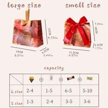 Wedding Favor Gift Bag Set With Handheld Paper Box For Festival, Party, Birthday, Bridal Shower, Chocolate, Candy, Snacks, Dessert Packaging - Marble Gift Bag Set - View 2