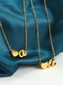 قلادة معلق بحرف 26 من الفولاذ المقاوم للصدأ بتصميم بسيط، هدية للنساء