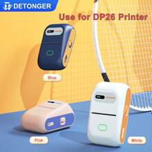 DETONGER 3Rolls 30x20mm Thermal Adhesive Label Waterproof Oilproof Tear-Resistant Scratch-Resistant  Home And Commercial Usecommercial Use Organization Storage Tag Food Printer Paper Name Sticker For P1/DP26 Printer - Size 30x20mm - View 8