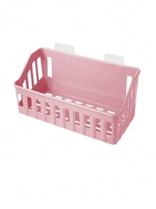1pc Easy-Install Toilet Storage Rack - Convenient Bathroom Organizer With No-Drill Needed - Pink - View 2