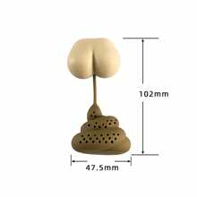 New Silicone Fun Tea Infuser, Tea Strainer, Tea Bag, Fair Cup, Stress Relief - Coffee Brown - View 3