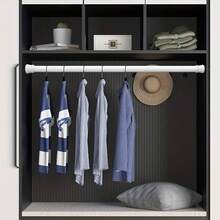 1 件黑色免打孔伸缩杆，（直径 0.98 英寸，长度 27.16-47.24 英寸）强力弹簧承重浴帘杆、晾衣杆、支撑杆、窗帘杆、门帘杆、浴室配件 - 黑色長度27.16-47.24inch - 查看 6