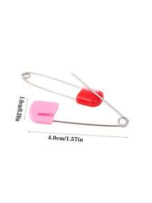 6 Piezas/pack Broche De Seguridad Para Niños De Tamaño Pequeño Y Con Colores, Broche De Seguridad Multifuncional Para Bebés - Multicolor - Ver 2