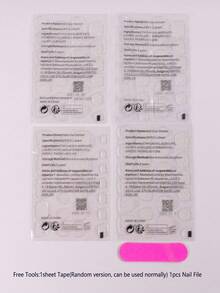 升級您的風格-24入組紅色貓眼指甲藝術套裝,適用於女士和女孩,包括果凍膠和指甲文件 - 彩色 - 查看 3