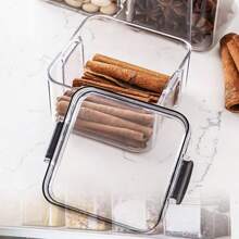 Recipiente Sellado Para Almacenamiento De Granos En La Cocina, Granos Varios, Recipiente De Plástico Transparente Para Aperitivos, Productos Secos, Té, Incluye Tapa, Exclusivo Para Refrigerador, Caja De Almacenamiento, Caja De Sellado Para Congelador, Lata De Frutas