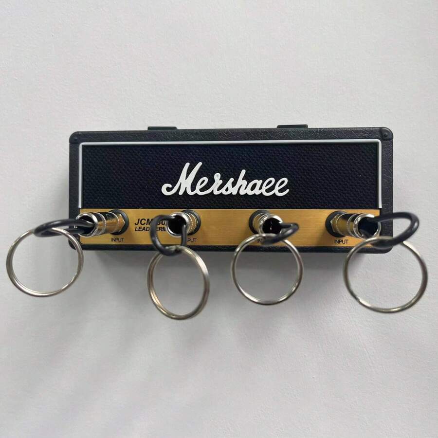 1pc Black Keychain Holder Creative Rack For Hallway Decoration And Guitar Lovers Gift, Best Gift With 4 Guitar Hooks,For Jewelry Making Crocheting Crafts Arts Backpack Decor,Luxury Handbag Accessory,Valentine's Day,Fashion Jewelry Accessories,Couples Birthday & Holiday Gifts,Suitable For Bag Charm Car Keys