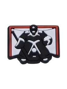 12入組冰球主題鞋扣和卡通鞋扣diy珠寶,男女適用,生日派對紀念品 - 彩色 - 查看 7