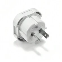 Europe To US Plug Adapter, European To US Plug Adapter, EU To US Plug Adapter, Adapter Europe To USA, Plug Adapter European To American, European To American Plug Adapter, US Adapter - White - View 4