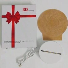 1入3d足球形led夜燈-暖黃色燈光,變色燈光,臥室氛圍led桌燈-完美的禮物主意 - 白色 - 查看 6