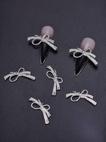 10入組/包合金中空蝴蝶設計3d領帶飾品,銀色釘裝裝飾