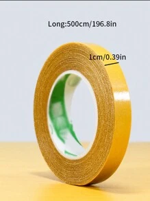 1入強粘力網格雙面膠布,布質雙面膠布,無痕地墊,易撕裂,適用於地毯、地板、防水、婚禮、氣球、牆壁固定、聖誕節、萬聖節；黃色,透明 - 黃色 - 查看 10