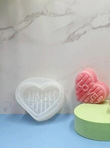 1入組愛心杯子香薰蠟矽膠模具,適用於自製心形杯子、杯子、石膏工藝品 - 白色 - 查看 1
