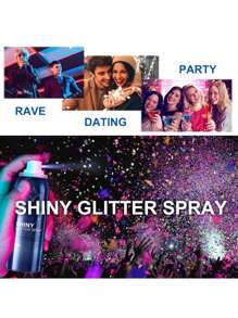 Glitter Spray For Body, Glitter Spray For Hair And Body, Glitter Spray For Clothes, Long Lasting Body Glitter Spray For Stage, Parties And Masquerades 2.11 Fl Oz Spray Silver Glitter Hair Spray For Women , Long Lasting Waterproof Glitter Hair And Body Spray, Perfect Body Glitter Spray For Music Festival Stage Makeup And Festival Carnival Highlight Makeup. 60ml - Blue - View 7