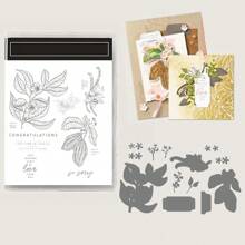 1片福音金屬切割模刀和印章,用於創意相簿模切、燙金等,透明印章和模刀套裝-2023 - Cutting Dies SU-119 - 查看 1