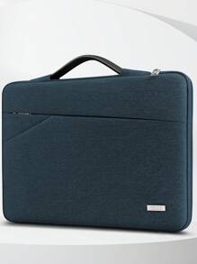 TECOOL Funda para portátil de 13-16 pulgadas, compatible con MacBook Air 13/15 M1/M2 (2012-2023), 13" Neo (2026), Pro 13/14/15/16 (2010-2022), Chromebook de 14-15.6" y Surface Laptops, a prueba de golpes y resistente al agua con asa - Azul vaquero - Ver 1