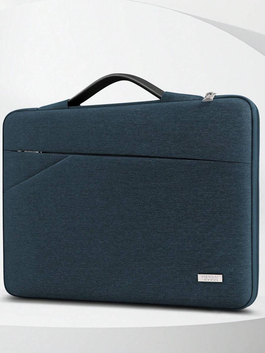 TECOOL Funda para portátil de 13-16 pulgadas, compatible con MacBook Air 13/15 M1/M2 (2012-2023), 13" Neo (2026), Pro 13/14/15/16 (2010-2022), Chromebook de 14-15.6" y Surface Laptops, a prueba de golpes y resistente al agua con asa - Azul vaquero - Ver 1