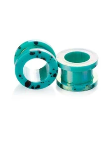 1pair Punk Style Colored Dot Acrylic Ear Gauge Plugs, Unisex For Everyday Wear, Party Or Work Days - Ear Dilation - View 53