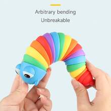 1 件組可愛有趣的搖擺毛毛蟲拼圖玩具和裝飾品 - 藍色 - 查看 6