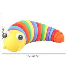 1 件組可愛有趣的搖擺毛毛蟲拼圖玩具和裝飾品 - 藍色 - 查看 2