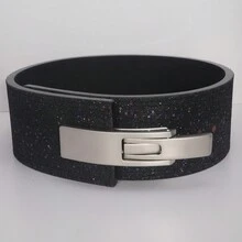 1入組男款黑色亮粉綠色深蹲舉重腰帶/專業訓練舉重腰帶,為舉重運動員提供腰部支撐,男女通用的硬拉訓練支撐腰帶 - 黑色 - 查看 14