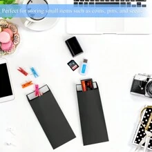 Geldumschläge -40 Umschläge Geldspar-challenge, 3.2x6.6 Zoll Schwarze Geldumschläge Für Bargeld, 80 G/m² Geldsparumschläge, Schlüsselumschläge Für Münzen, Schecks, Geschenkkarten Und Tickets