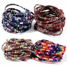 5m/Pack Colored Core Wrapped Rope 5mm Flat Cord For Bracelet, Mobile Phone Chain Diy Jewelry Making Material - Cotton Core Rope - View 4