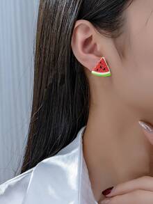 Stud Earrings - Watermelon - View 7