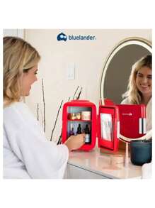 Mini Refrigerator 4L, Bluelander Ideal For 6 Cans Small Size, Large Storage - Merah - View 10