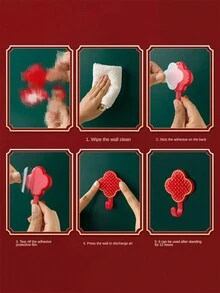 1入白色節慶設計abs材質結掛鉤,新年元素文化掛鉤,家用浴室廚房客廳臥室門後不留痕壁掛強力承重貼面輕奢掛鉤,浴室浴缸淋浴房防水防潮排鉤,j形掛鉤設計,珠寶項鍊掛鉤,毛巾掛鉤,浴袍掛鉤,廚房用具掛鉤,抹布掛鉤,廚房收納掛鉤,臥室背包帽子傘收納架,客廳鑰匙收納掛鉤,適合家中必備物品,學生返校季宿舍浴室,新年假日禮物 - 白色 - 查看 5