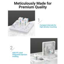VENTION Cat5e RJ45 90° Angled Keystone Ethernet Wall Jack Punch Down UTP 90 180 Degree Keystone Jack Adapter - White - View 3