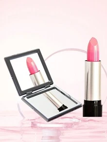 1pc Macaron Flower Patterned Vanity Mirror For Easy Carrying, Foldable And Slim Portable Hand Mirror In Stainless Steel & Silver Nano Plated Frame Design With Delicate Details, Suitable For A Variety Of Scenes And All Crowds - Multicolor - View 2