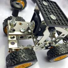 1pc Excavator 3d Metal Assembly Model Toy For Kids And Personal Collection, Industrial-Style Decoration Metal Craftsmanship Art Toy - Silver - View 10