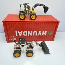 1pc Excavator 3d Metal Assembly Model Toy For Kids And Personal Collection, Industrial-Style Decoration Metal Craftsmanship Art Toy - Silver - View 4