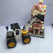 1pc Excavator 3d Metal Assembly Model Toy For Kids And Personal Collection, Industrial-Style Decoration Metal Craftsmanship Art Toy - Silver - View 5