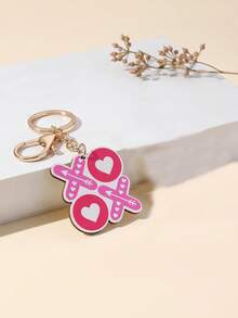 情人節新品可愛鑰匙扣,diy手工製作,一個心形xoxo字母木製鑰匙扣,木製鑰匙吊飾,創意情人節紀念禮物,女友創意禮物,節日禮物,手機/汽車用鑰匙圈配件。 - 彩色 - 查看 1