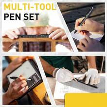 Men Gift: 9-In-1 Multifunctional Portable Tool Pen With Led Light, Suitable For Valentine's Day, Birthday, And New Year'S Day For Boyfriends, Husbands, Or Fathers - Black - View 5