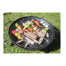 Furnace Round Utility Grill Fire Pit Heating Stove Simple Cauldron Outdoor Bonfire Yard - Black - View 2