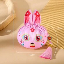 Original Design Printed Pink Rabbit Sachet Hanfu Style Lucky Bag Pendant Pouch Gift Bag Empty Pouch - Pink - View 1