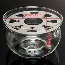 1pc Tea Pot Warmer, Thickened Heat-Resistant Glass Stove - Multicolor - View 2