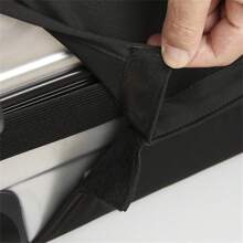 1入實色旅行行李套,彈性行李保護套,適用於旅行行李配件 - 黑色 - 查看 5