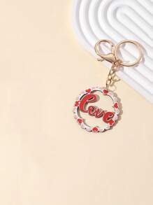 情人節新品萌萌鑰匙扣,diy手工製作,空心愛心型情書木製鑰匙扣,木製鑰匙扣,情人節創意禮物,表達戀人和朋友的紀念,女友的創意禮物,節日禮物,可當手機和汽車飾物的鑰匙扣 - 彩色 - 查看 4