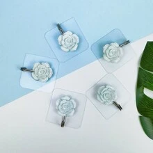 5pcs White Cracked Flowers - White - View 1