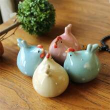 4 pièces/Set Mini poules en céramique, animaux décoratifs pour la maison, cadeaux